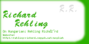 richard rehling business card